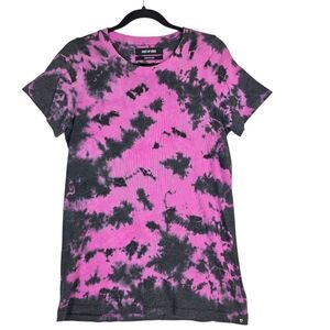 Cast of Vices cotton Pink and Black Tie-Dye t shirt